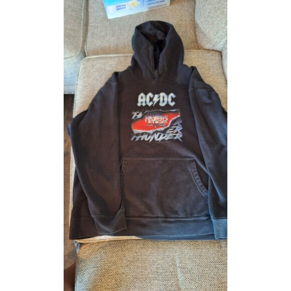 Vintage  90's  ACDC AC/DC The Razors Edge Tour Band Sweatshirt Mens Hoodie Sz XL - Picture 1 of 6